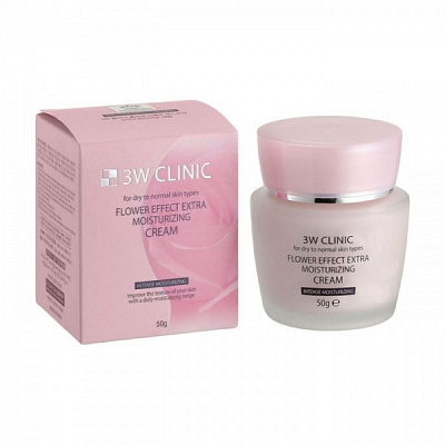 Крем для обличчя день-ніч 3W Clinic Flower Effect Extra Moisture Cream 50 мл
