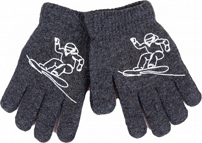 Варежки YO! сноубординг р.16 серый 