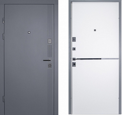 Дверь входная Abwehr (547+251) 086 П (АЦС + Б) антрацит / белый 2050х860 мм правая