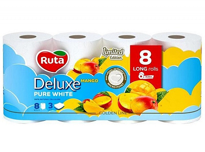 Туалетная бумага Ruta трехслойная 8 шт.