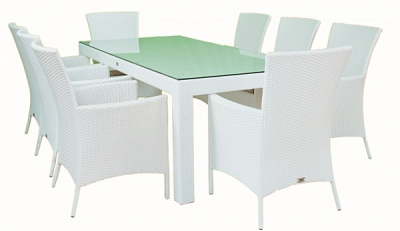 Комплект мебели TERICO Египет-Милано на 8 персон белый 