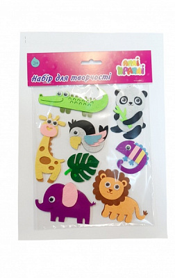 Набір мініфігурок із фетру Аплі-Краплі Зоопарк 17 x 24 x 0,0002 см multicolor