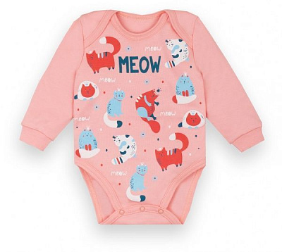 Боди для девочек Габби Радужное настроение р.68 персиковый BD-20-22-2 