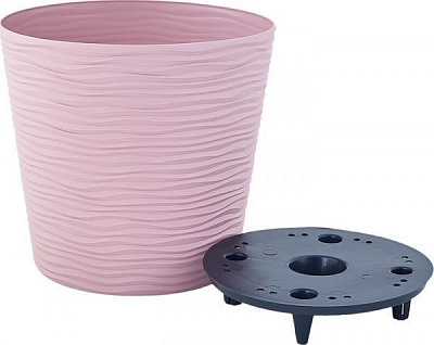 Вазон пластиковый Алеана Фьюжн низкий d20х18см. круглый 3,5л фрезия 