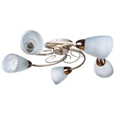 Люстра потолочная Vitaluce 5x60 Вт E14 бежевый с золотым V3663/5PL 