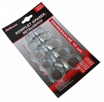 Хомут червячный набор 10 шт. мм 