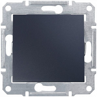 Выключатель перекрестный одноклавишный Schneider Electric Sedna без подсветки 10 А 250В IP20 графит