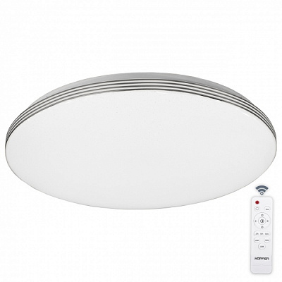 Светильник светодиодный Accento lighting Shine R пульт ДУ 90 Вт белый/хром 3000-6000 К 