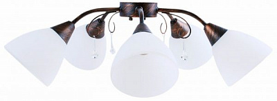 Люстра подвесная Интеркласс НСБ 04-5хХХ-310 5xE14 белый матовый 7750/5D 