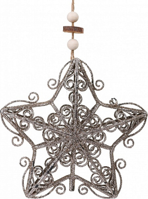 Декоративная подвеска Звезда 14 см бронзовый NY21107