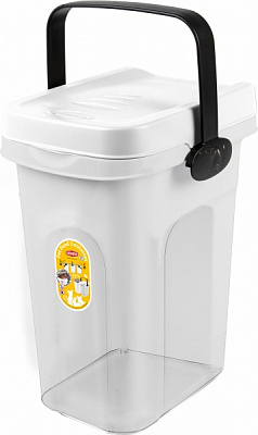 Контейнер Stefanplast 7 л 25 кг 23х19х31 см белый/прозрачный