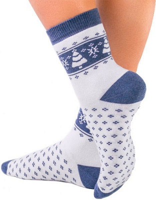 Носки Conte COMFORT махровые 7С-47СП 080 р. 23 джинс с белым 1 шт. 