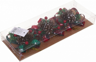 Набір підвісок Бантики 28х10.5 см 3 шт. зелений NY21140