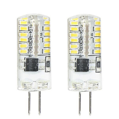 Лампа світлодіодна Feron 2 шт./уп. 3 Вт капсульна прозора G4 220 В 4000 К LB-597
