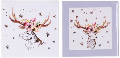 Набор подставок под горячее Рождественский олень 10 см 2 шт. 924-464 Lefard