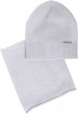 Комплект шапка + снуд Pompona для девочек р.52-54 белый 20 Z P 51 k 