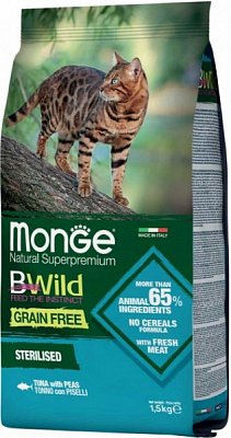 Корм для котів Monge bw gr fr sterilised тунець 1,5 кг