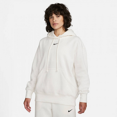 Джемпер Nike W NSW PHNX FLC PO HOODIE OS DQ5860-133 р. L белый