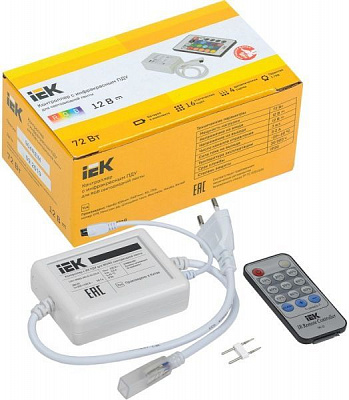 Контроллер IEK 220 В 360 Вт IP20 с пультом ДУ ИК 1 канал 3А LSC1-MONO-360-IR-20-220-B