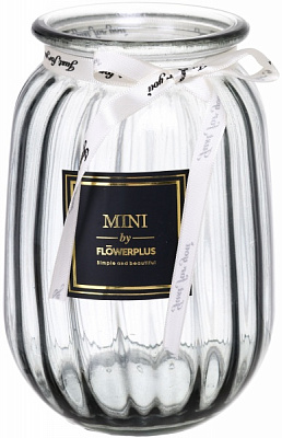 Ваза стеклянная серая Crystal Alexa 17 см YIWU