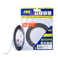 Двухсторонняя автомобильная клейкая лента HPX Autofix DSA1205 12x1 мм 5 м черный