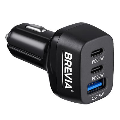 Автомобільний зарядний пристрій Brevia ePower TriDrive 78W 2xUSB-C+1xUSB-A