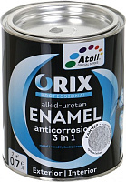 Емаль Atoll ORIX HAMMER 3 в 1 срібло глянець 0,7л