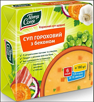 Суп ТМ Тьотя Соня гороховий з беконом брикет 180 г