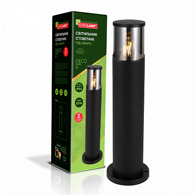 Светильник уличный напольный Eurolamp DECO garden E27 IP54 черный CL-1xE27(DECO)C