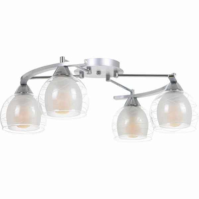 Люстра стельова Accento lighting Bordo ALPL-PLE85-4 4x60 Вт E27 хром
