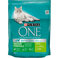 Корм Purina One Indoor Formula с индейкой и злаками 800 г