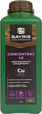 Біозахист мідний Bayris для деревини безбарвний 1 л