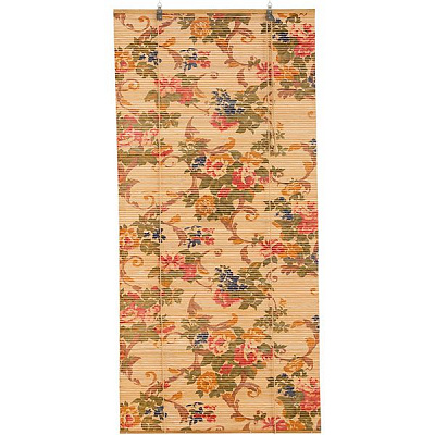Ролета бамбуковая Bella Vita 80x160 см цветочный узор