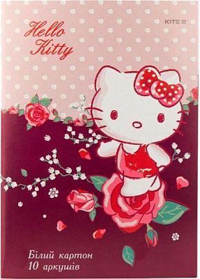 Картон белый односторонний А4 10 листов Hello Kitty HK19-254 KITE