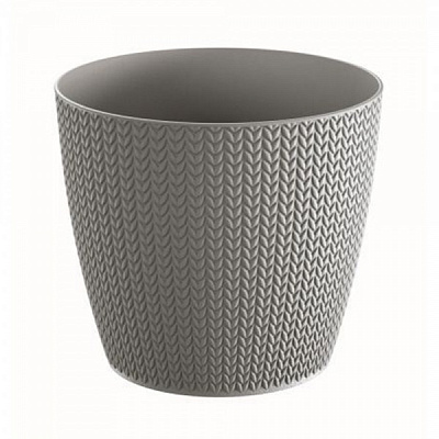 Горшок для цветов Prosperplast WHEATY 220 мм круглый 5,4 л серый (26330-405) 