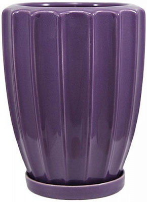 Горщик керамічний Резон Косарик круглий 1,65 л фіолетовий (Р279)