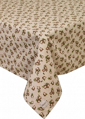 Скатерть Lucy цветок 133x110 см коричневый La Nuit 