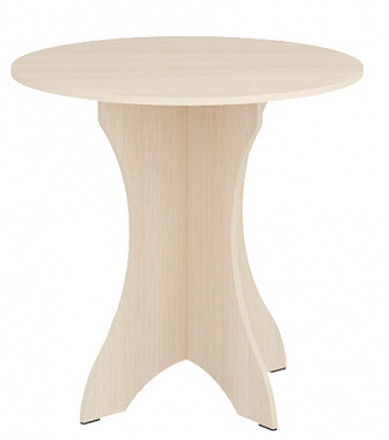 Стол обеденный круглый 800х750х800 дуб молочный 
