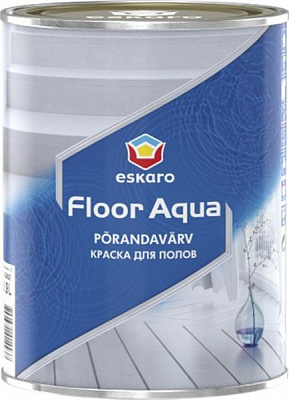 Емаль акрилова Eskaro для дерев'яного та бетонної підлоги Floor Aqua 70 (А) білий глянець 0,9л