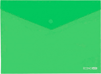 Папка-конверт А4 на кнопці Economix зелена E31305-54 Economix E31305-54