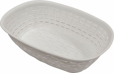 Кошик плетений 25,5x18,5x7,5 см білий Plastic's Craft