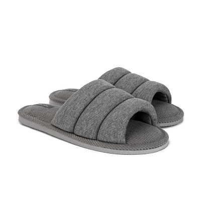 Тапки домашние Twins HS-VL трикотажные з прошивкой 14151 р.36/37 серый