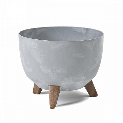 Вазон пластик ROMA круглий сірий бетон 5,1 л Ламела (9707973)