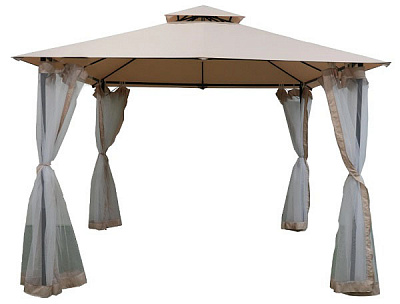 Садовый павильон Indigo с москитной сеткой 3x3 м DU168-20 бежевый