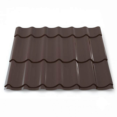 Металлочерепица PSM 1180x2250 мм RAL 8017 коричневая