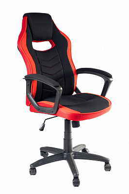 Крісло ігрове Tehforward Пілот червоно-чорний