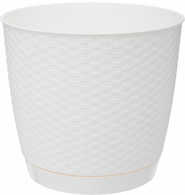 Горшок пластиковый Prosperplast Ratolla round круглый 11л белый (70767-449) 