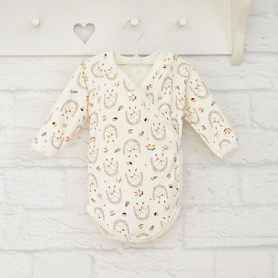 Боди унисекс Blanka Ежики р.68 белый 12885 