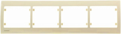 Рамка четырехместная Siemens IRIS горизонтальная кремовый G-S18004-A