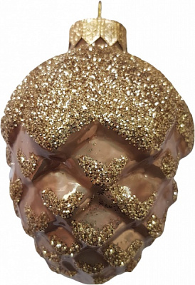 Елочная игрушка Юріта Шишка кедровая шоколад 1086M 8,9 см 